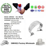 925 Silver Cuff Bangle BR143 - Personality OL Woman Girl Party Gift