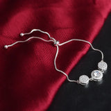 OL Silver Beads Zircon 925 Silver Bracelet