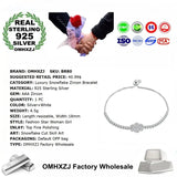 Snowflake Zircon 925 Silver Bracelet