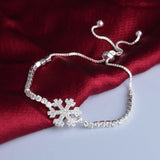 Snowflake Zircon 925 Silver Bracelet