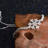 Snowflake Zircon 925 Silver Bracelet