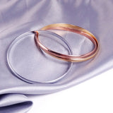 Personality OL Woman Girl 18KT Silver Rose Cuff Bangle Bracelet