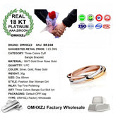 Personality OL Woman Girl 18KT Silver Rose Cuff Bangle Bracelet