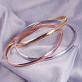 Personality OL Woman Girl 18KT Silver Rose Cuff Bangle Bracelet