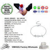 Fish Bone Zircon 925 Silver Bracelet