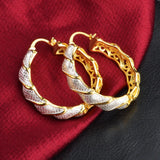 925 Silver Hoop Earrings Personality OL Party Wedding