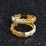 925 Silver Hoop Earrings Personality OL Party Wedding