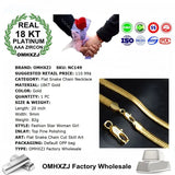 Party Wedding Gift 9MM Flat Snake Chain Necklace