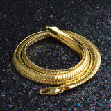 Flat Snake Chain Necklace 18KT Wedding Gift
