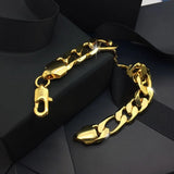 OMHXZJ Party Wedding Gift Flat Chain 18KT Bracelet