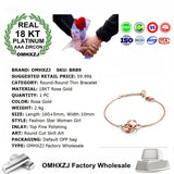 Rose Zircon Bracelet for Women, Party Wedding Gift