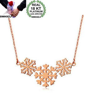 18KT Rose Pendant Necklace, Elegant Gift for Women