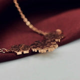 18KT Rose Pendant Necklace, Elegant Gift for Women