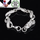 925 Sterling Silver Dragon Chain Bracelet BR56