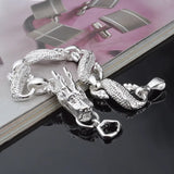 925 Silver Dragon Chain Bracelet BR56