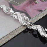 925 Sterling Silver Dragon Chain Bracelet BR56