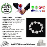 925 Sterling Silver Bracelet Hollow Rose Chain Wedding Gift BR37
