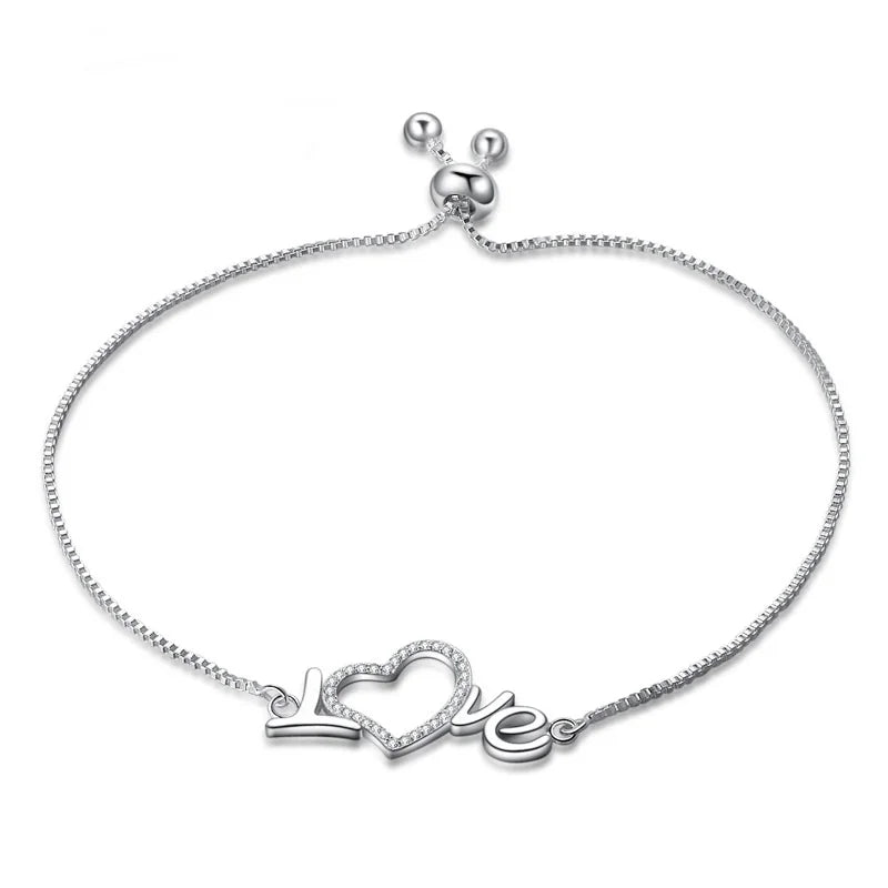 925 Sterling Silver LOVE Bracelet BR92