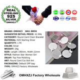 925 Silver Round Card Chain Bracelet BR59