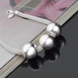 925 Sterling Silver Bracelet with Three Beads