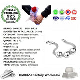 925 Sterling Silver Bracelet with Three Beads