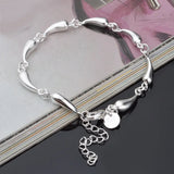 Sterling Silver Water Drop Chain Bracelet