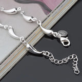 Sterling Silver Water Drop Chain Bracelet