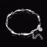 Sterling Silver Water Drop Chain Bracelet