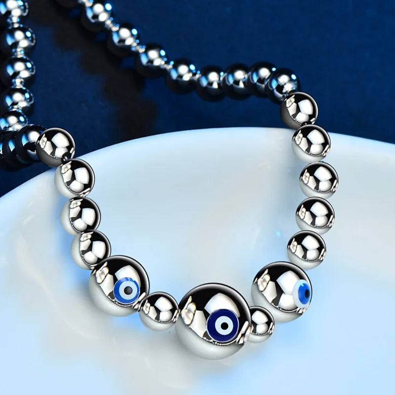 OMHXZJ Beads Chain 18KT Bracelet for Women Party Wedding Gift