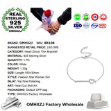 Zircon Thin 925 Silver Bracelet for Wedding Gift