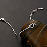 Zircon Thin 925 Silver Bracelet for Wedding Gift