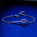 Zircon Thin 925 Silver Bracelet for Wedding Gift