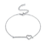 Zircon Thin 925 Silver Bracelet for Wedding Gift