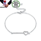 Zircon Thin 925 Silver Bracelet for Wedding Gift