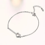 Zircon Thin 925 Silver Bracelet for Wedding Gift