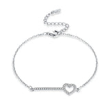 Zircon Thin 925 Silver Bracelet for Wedding Gift