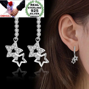 Zircon 925 Sterling Silver Stud Earrings for Party, Wedding