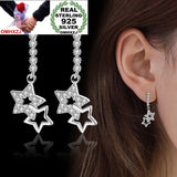 Zircon 925 Sterling Silver Stud Earrings for Party, Wedding