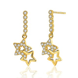 Zircon 925 Sterling Silver Stud Earrings for Party, Wedding
