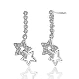 Zircon 925 Sterling Silver Stud Earrings for Party, Wedding