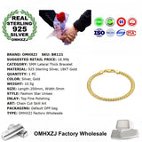 Unisex 925 Silver 18KT Bracelet BR121