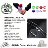 Unisex 925 Sterling Silver Chain Necklace