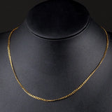 2MM 18KT Unisex Chain Necklace NC164