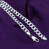 Unisex 925 Sterling Silver Chain Necklace NC195