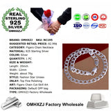 Unisex 925 Sterling Silver Chain Necklace NC195