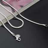 Unisex Silver Snake Chain Necklace 925 Sterling 2.4MM Wedding Gift