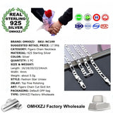 925 Sterling Silver Chain Necklace Unisex Gift