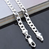 Unisex 925 Sterling Silver Chain Necklace, 4MM, Wedding Gift