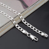Unisex 925 Sterling Silver Chain Necklace, 4MM, Wedding Gift