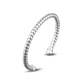 Personality Caterpillar Open Bracelet 925 Sterling Silver Cuff Bangle